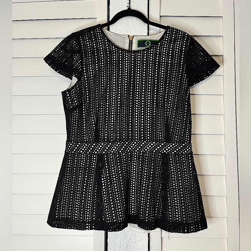 C. Wonder | Crochet Peplum Top
